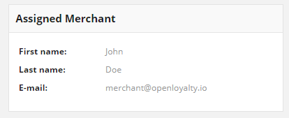 Assigned Merchant