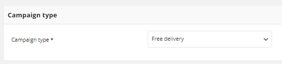 Free delivery type