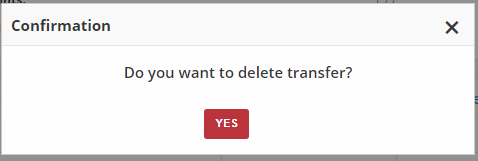 Removing Transfer Action